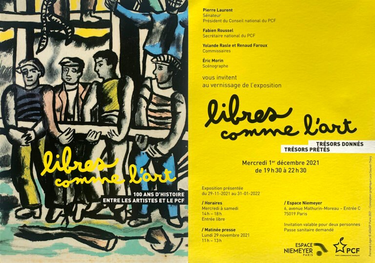 Libre comme l'art, 100 ans d'histoire entre les artistes et le PCF, Espace Niemeyer Paris, 2021